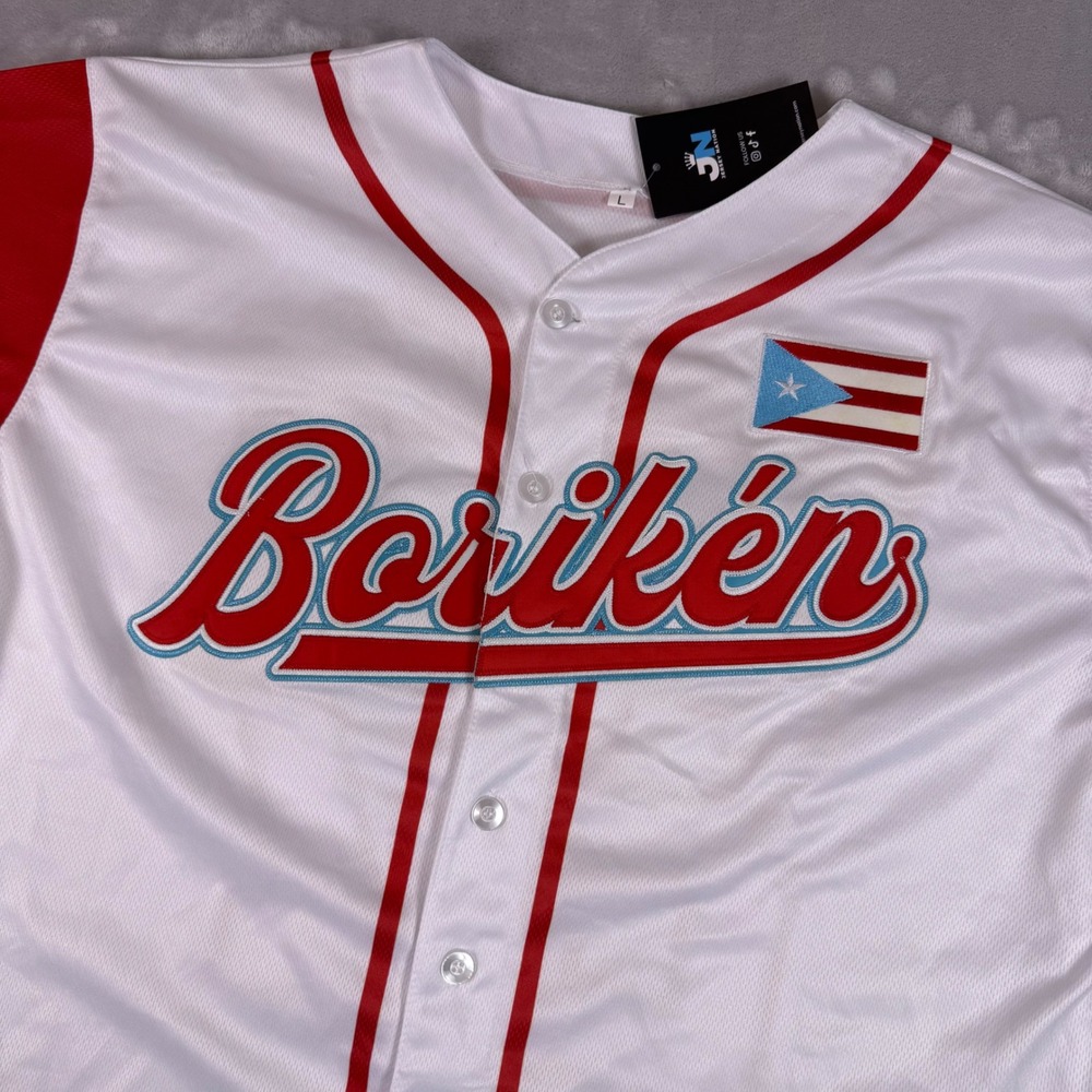 Jersey Nation Boriken Puerto Rico Sepulveda 27‎ Baseball Jersey Mens Large White